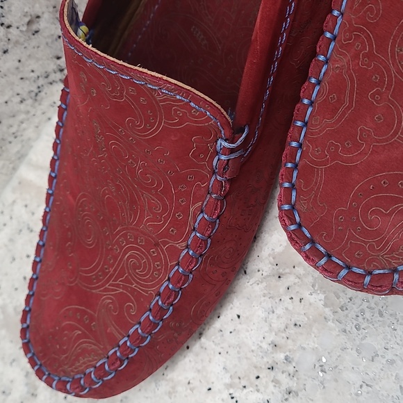 Robert Graham Verrazano Men's Suede Loafer - Bordeaux - Picture 7 of 13